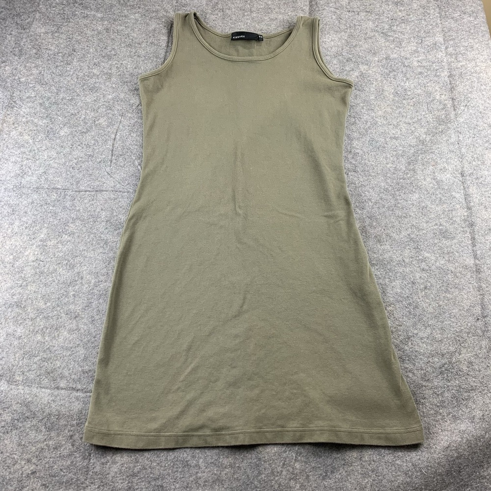 Kappahl Women's 38-40 Cotton Dress Green Knee Length Minimalist Basic